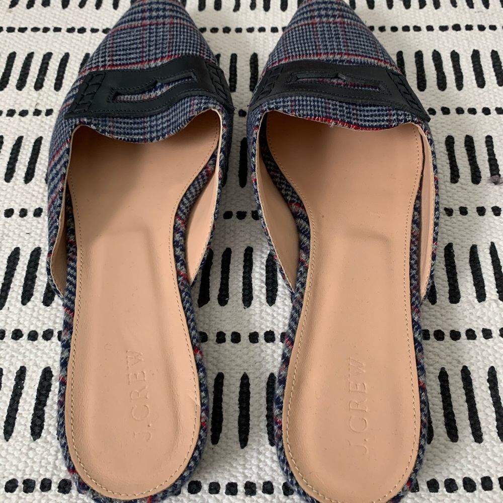 J.Crew Plaid Mules